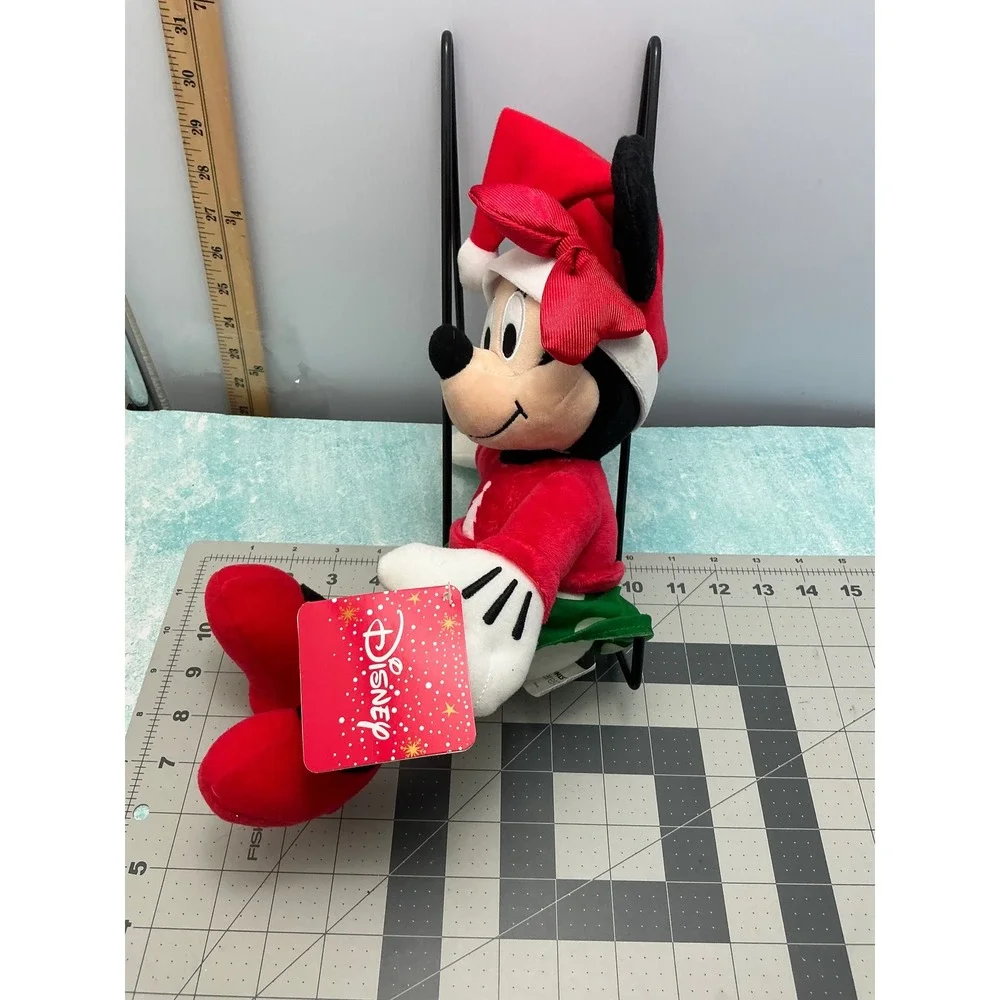 Disney Minnie Mouse Christmas Plush Kohl's Cares Holiday Santa Hat Red Green 12